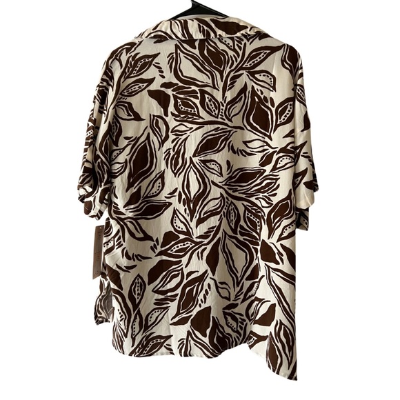 C by One Women’s Brown & Beige Print Blouse - Picture 2 of 9